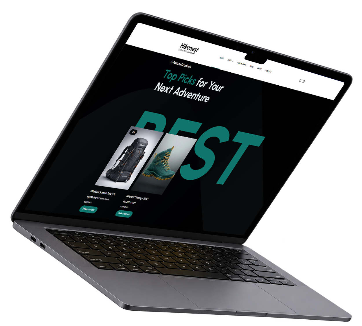 Contoh website - tampilan depan